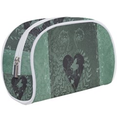 Elegant Heart With Piano And Clef On Damask Background Makeup Case (large) by FantasyWorld7