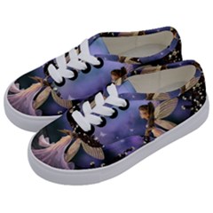 Little Fairy With Dove Kids  Classic Low Top Sneakers by FantasyWorld7
