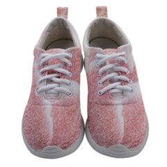 Tulip Red White Pencil Drawing Women Athletic Shoes by picsaspassion