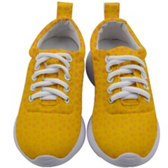 Background Polka Yellow Kids Athletic Shoes by HermanTelo