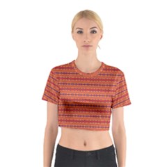 Illustrations Fabric Triangle Cotton Crop Top by HermanTelo
