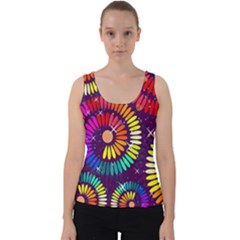 Abstract Background Spiral Colorful Velvet Tank Top by HermanTelo