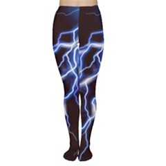 Blue Thunder Colorful Lightning Graphic Tights by picsaspassion
