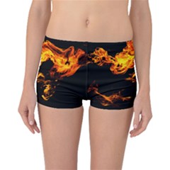 Can Walk On Fire, Black Background Boyleg Bikini Bottoms by picsaspassion