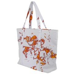 Can Walk On Fire, White Background Zip Up Canvas Bag by picsaspassion