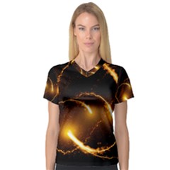 Flying Comets In The Cosmos V-neck Sport Mesh Tee