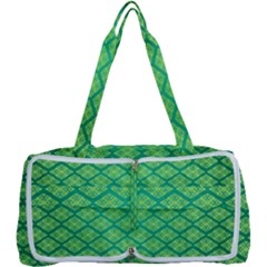 Pattern Texture Geometric Green Multi Function Bag