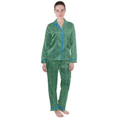 Pattern Background Blure Satin Long Sleeve Pyjamas Set by HermanTelo