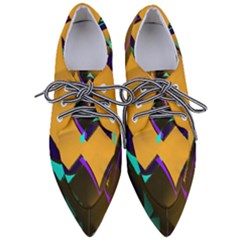 Geometric Gradient Psychedelic Women s Pointed Oxford Shoes