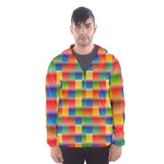 Background Colorful Abstract Men s Hooded Windbreaker