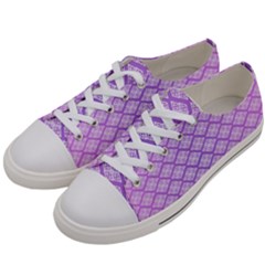 Pattern Texture Geometric Purple Women s Low Top Canvas Sneakers