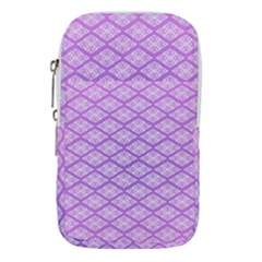 Pattern Texture Geometric Purple Waist Pouch (small)
