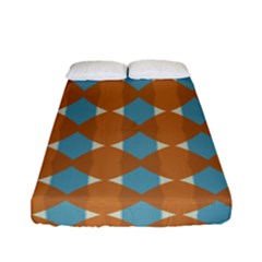 Pattern Brown Triangle Fitted Sheet (full/ Double Size) by HermanTelo