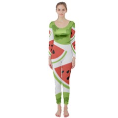 Watermelon Juice Auglis Clip Art Watermelon Long Sleeve Catsuit by Vaneshart