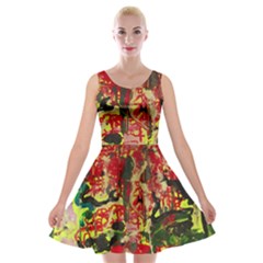 Red Country-1-2 Velvet Skater Dress by bestdesignintheworld