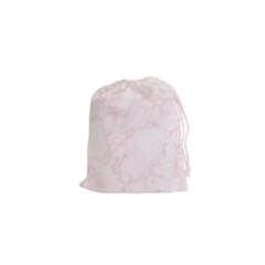 Pink Marble Texture Floor Background With Light Pink Veins Greek Marble Print Luxuous Real Marble  Drawstring Pouch (xs) by genx