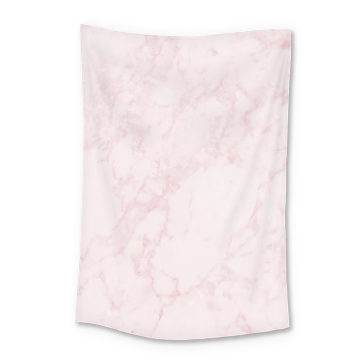 Pink Marble texture floor background with light pink veins greek marble print luxuous real marble. Small Tapestry