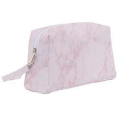 Pink Marble Texture Floor Background With Light Pink Veins Greek Marble Print Luxuous Real Marble  Wristlet Pouch Bag (large) by genx