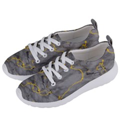 Marble Neon Retro Light Gray With Gold Yellow Veins Texture Floor Background Retro Neon 80s Style Neon Colors Print Luxuous Real Marble Women s Lightweight Sports Shoes by genx