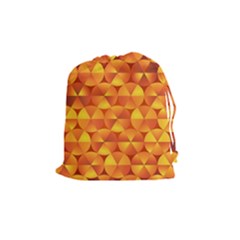 Background Triangle Circle Abstract Drawstring Pouch (medium)
