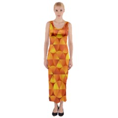 Background Triangle Circle Abstract Fitted Maxi Dress by HermanTelo