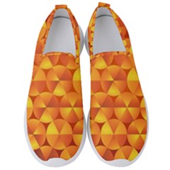 Background Triangle Circle Abstract Men s Slip On Sneakers by HermanTelo