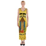 Seaside Heights Beach Club 1960s Fitted Maxi Dress