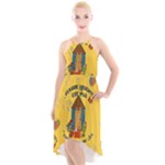Seaside Heights Beach Club 1960s High-Low Halter Chiffon Dress 