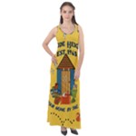 Seaside Heights Beach Club 1960s Sleeveless Velour Maxi Dress