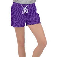 Pattern Texture Purple Women s Velour Lounge Shorts by Mariart