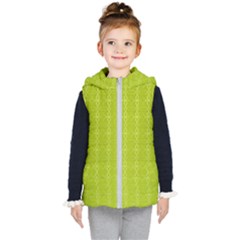 Background Texture Pattern Green Kids  Hooded Puffer Vest by HermanTelo