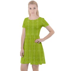 Background Texture Pattern Green Cap Sleeve Velour Dress  by HermanTelo