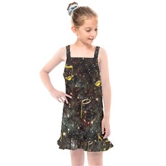 Music Clef Musical Note Background Kids  Overall Dress by HermanTelo