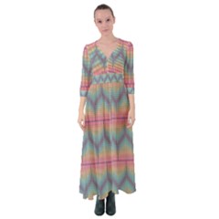 Pattern Background Texture Colorful Button Up Maxi Dress