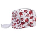 Christmas Watercolor hohoho red handdrawn holiday organic and naive pattern Satchel Shoulder Bag View2