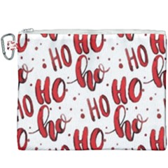 Christmas Watercolor Hohoho Red Handdrawn Holiday Organic And Naive Pattern Canvas Cosmetic Bag (xxxl) by genx