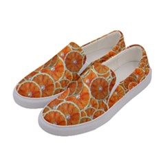 Oranges Background Texture Pattern Women s Canvas Slip Ons by HermanTelo