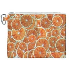 Oranges Background Texture Pattern Canvas Cosmetic Bag (xxl)