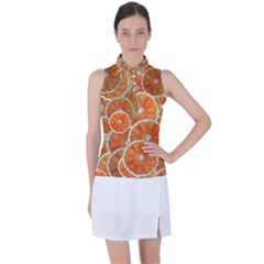 Oranges Background Texture Pattern Women’s Sleeveless Polo