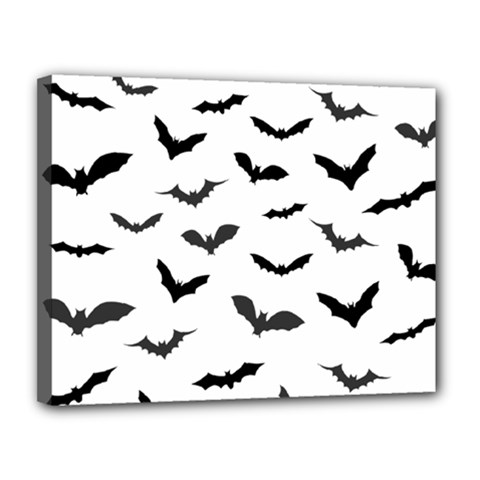 Bats Pattern Canvas 14  X 11  (stretched) by Sobalvarro
