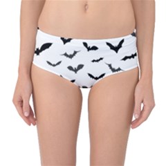 Bats Pattern Mid-waist Bikini Bottoms by Sobalvarro