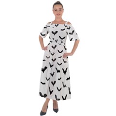 Bats Pattern Shoulder Straps Boho Maxi Dress  by Sobalvarro