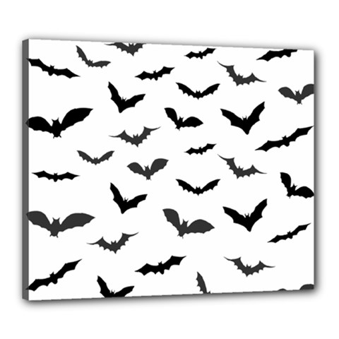 Bats Pattern Canvas 24  X 20  (stretched) by Sobalvarro