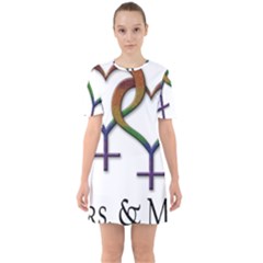 Mrs  And Mrs  Sixties Short Sleeve Mini Dress by LiveLoudGraphics