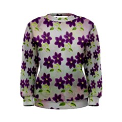 Purple Flower Women s Sweatshirt