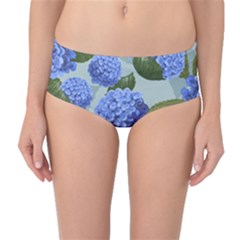 Hydrangea  Mid-waist Bikini Bottoms by Sobalvarro