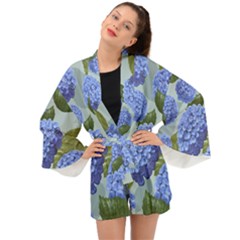 Hydrangea  Long Sleeve Kimono by Sobalvarro