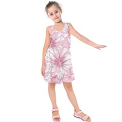 Pink Flowers Kids  Sleeveless Dress by Sobalvarro