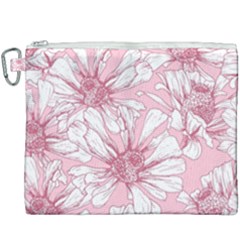 Pink Flowers Canvas Cosmetic Bag (xxxl) by Sobalvarro