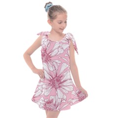 Pink Flowers Kids  Tie Up Tunic Dress by Sobalvarro